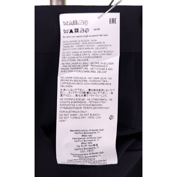 Jil Sander Wool Suit Pants Size 52 US L Mens Navy Trousers - Picture 7 of 7